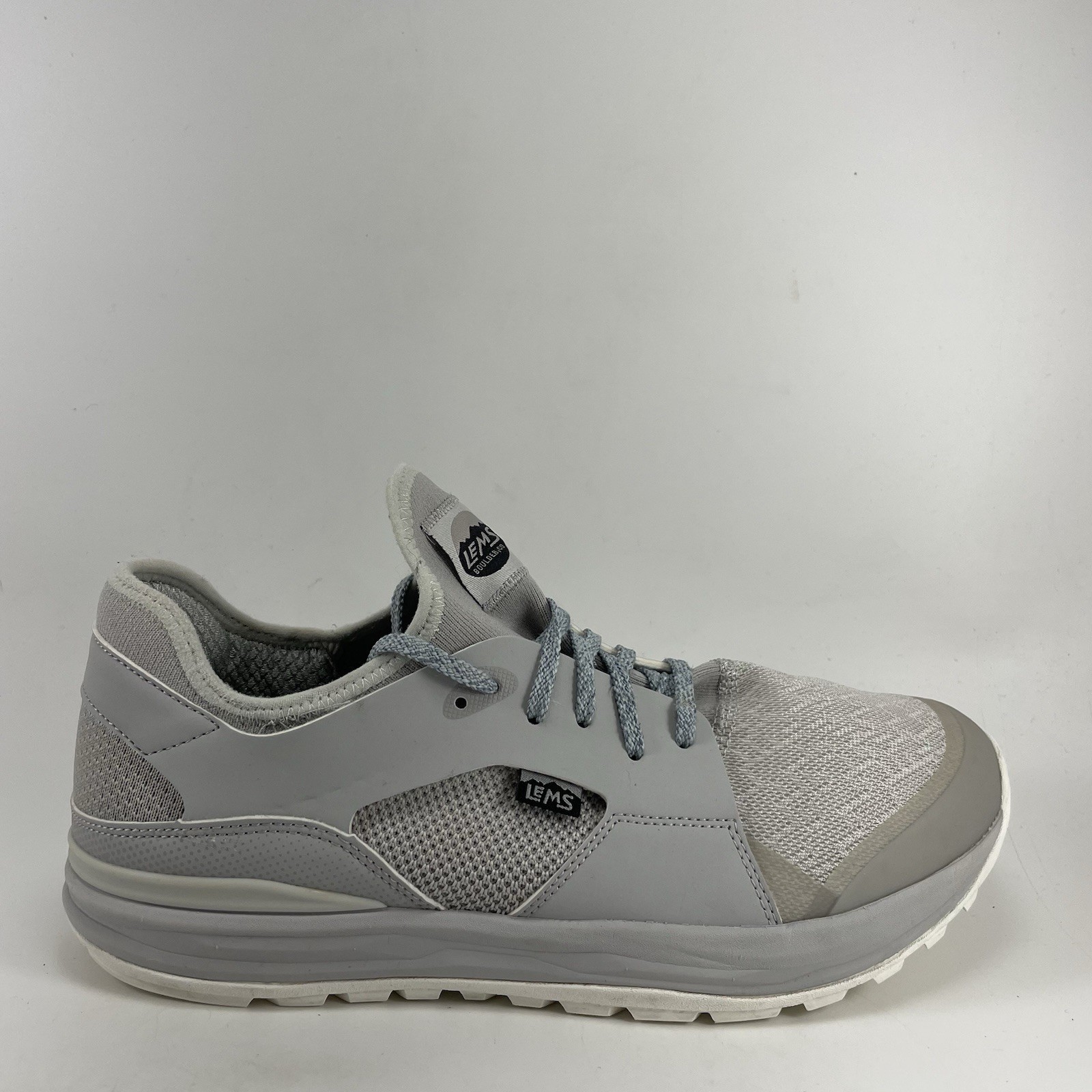 Lems Mesa Walking Shoes Mens Size 12 Glacier Light Grey Mesh Low Top Athletic