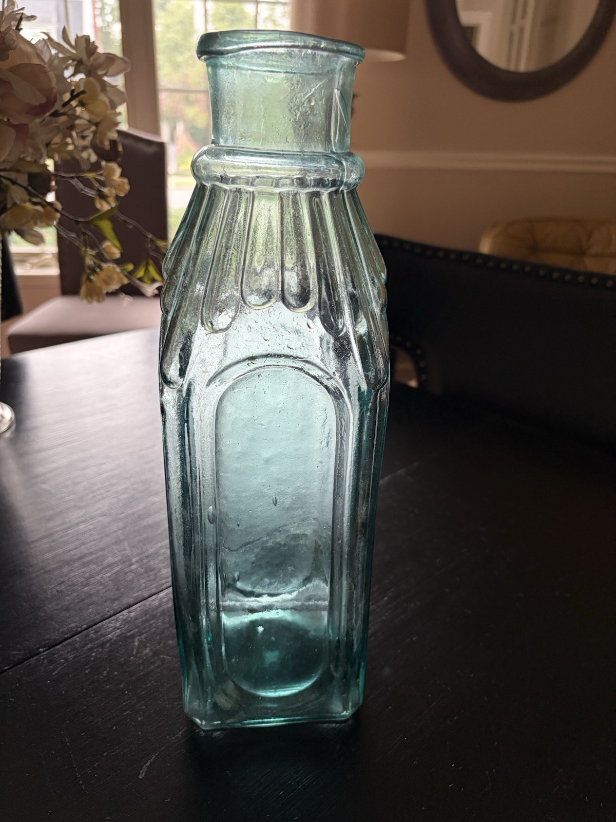 Beautiful Large Antique Cathedral Pickle Jar, Quite Rare, Beautiful Aqua Blue Beautiful Large Antique Cathedral Pickle Jar, Quite Rare, Beautiful Aqua Blue