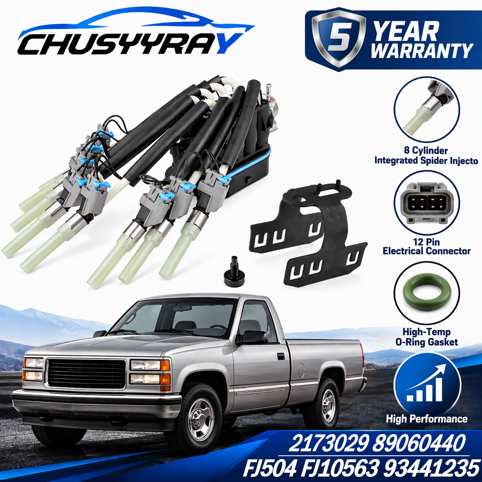 Fuel Spider Injector Set for 1996-2002 Chevy GMC 5.0L 5.7L FJ504 17113274