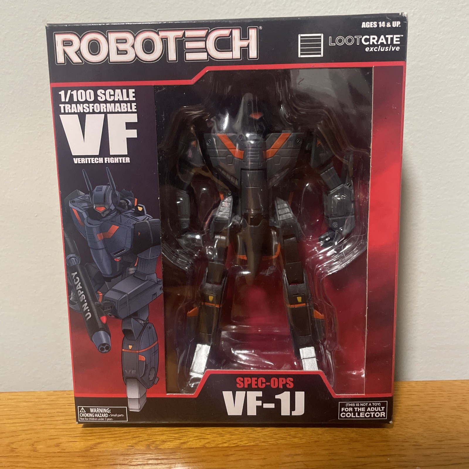 Robotech Spec-Ops VF-1J Veritech Fighter 1/100 Transformable Loot Crate Toynami