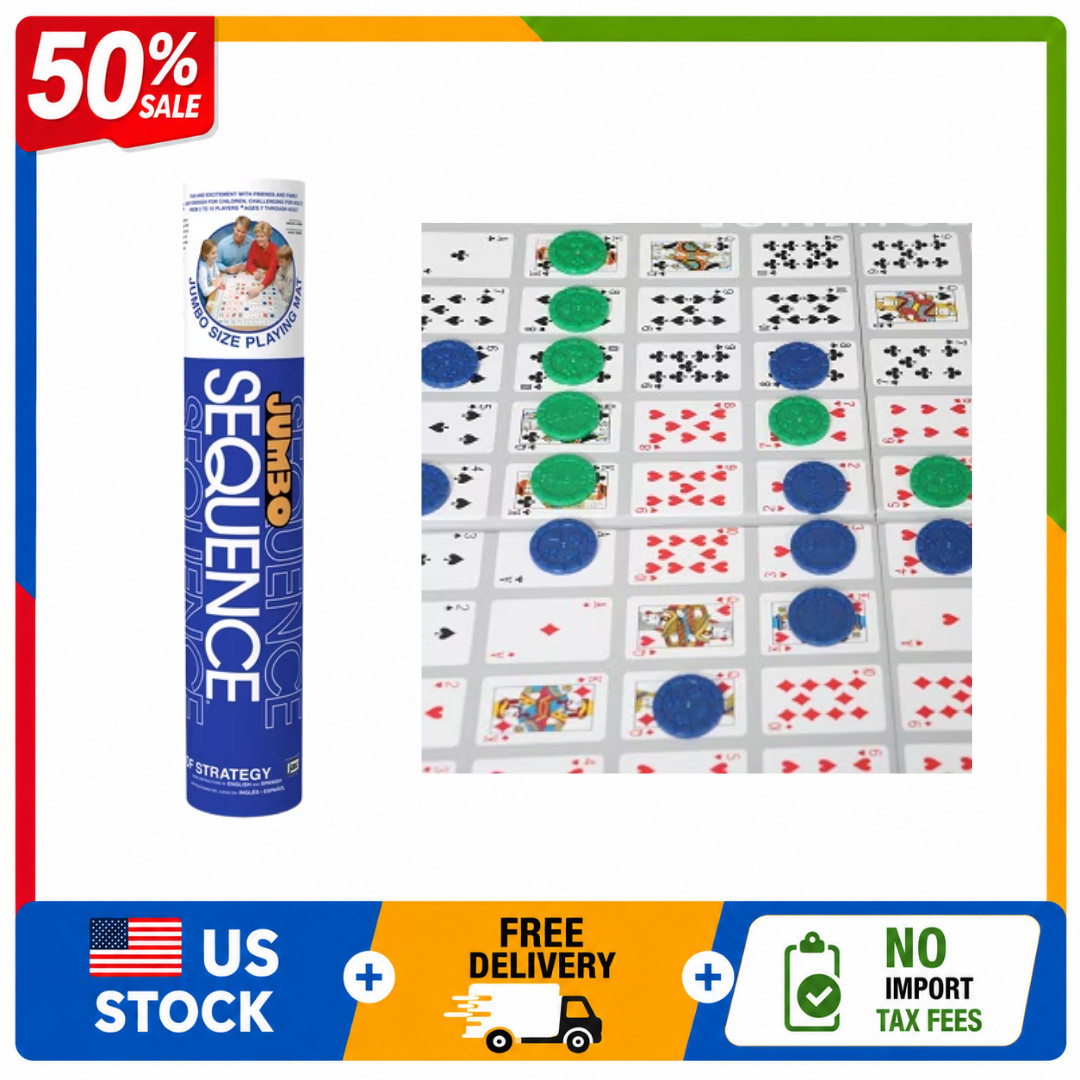 Pressman Jumbo Sequence Board Game, Tube Edition Pressman Jumbo Sequence Board Game, Tube Edition