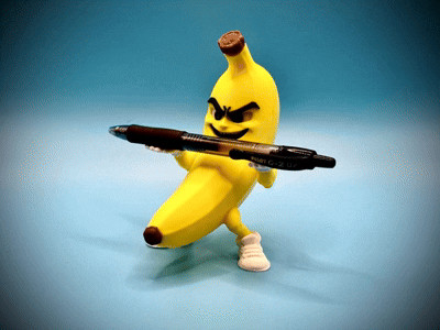 Funny Standing Banana Pen Holder 3D Printed Desk Decor