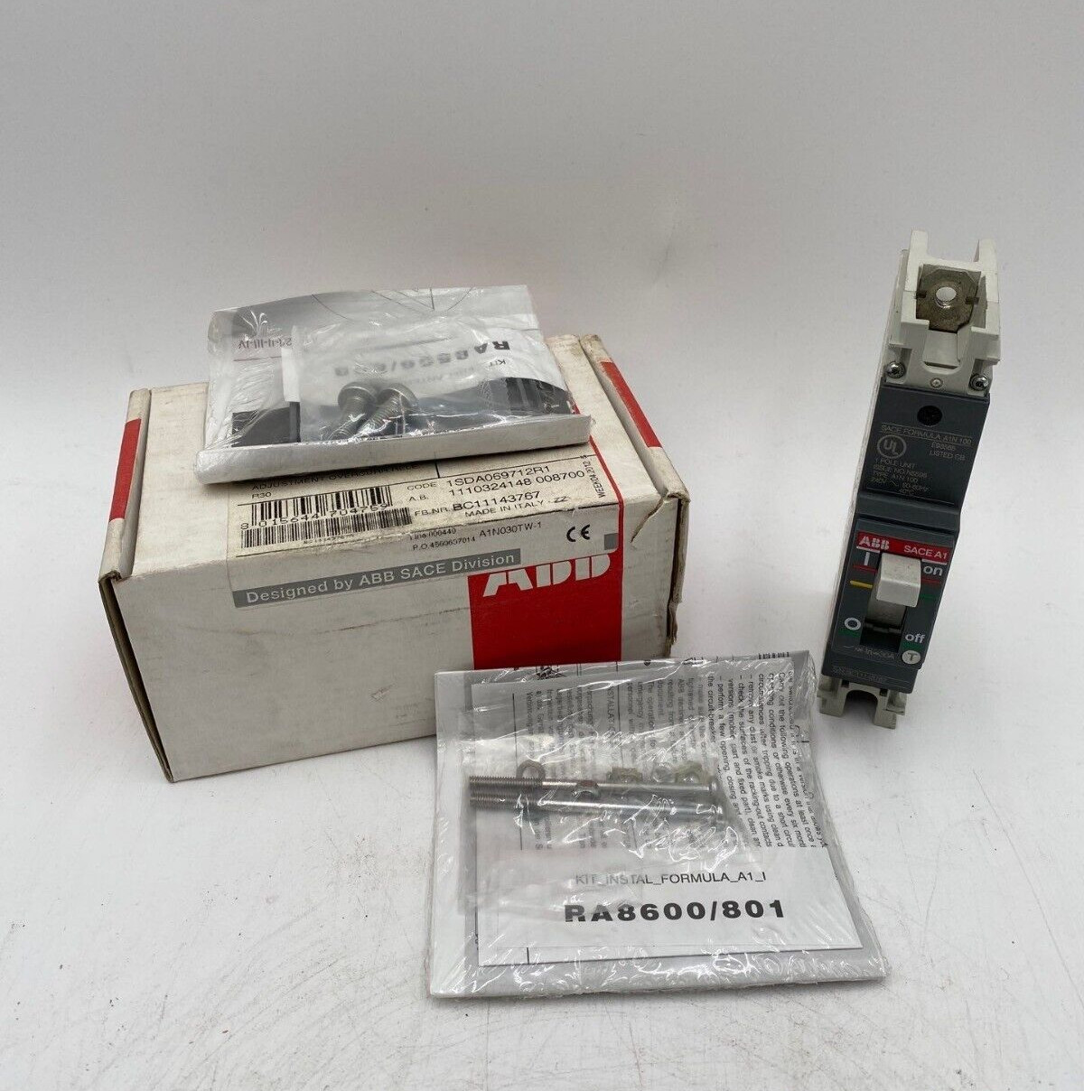 ABB A1N030TW-1 Circuit Breaker 30A 1P 240V 1PH SACE A1N 100 30 Amp 1 Pole