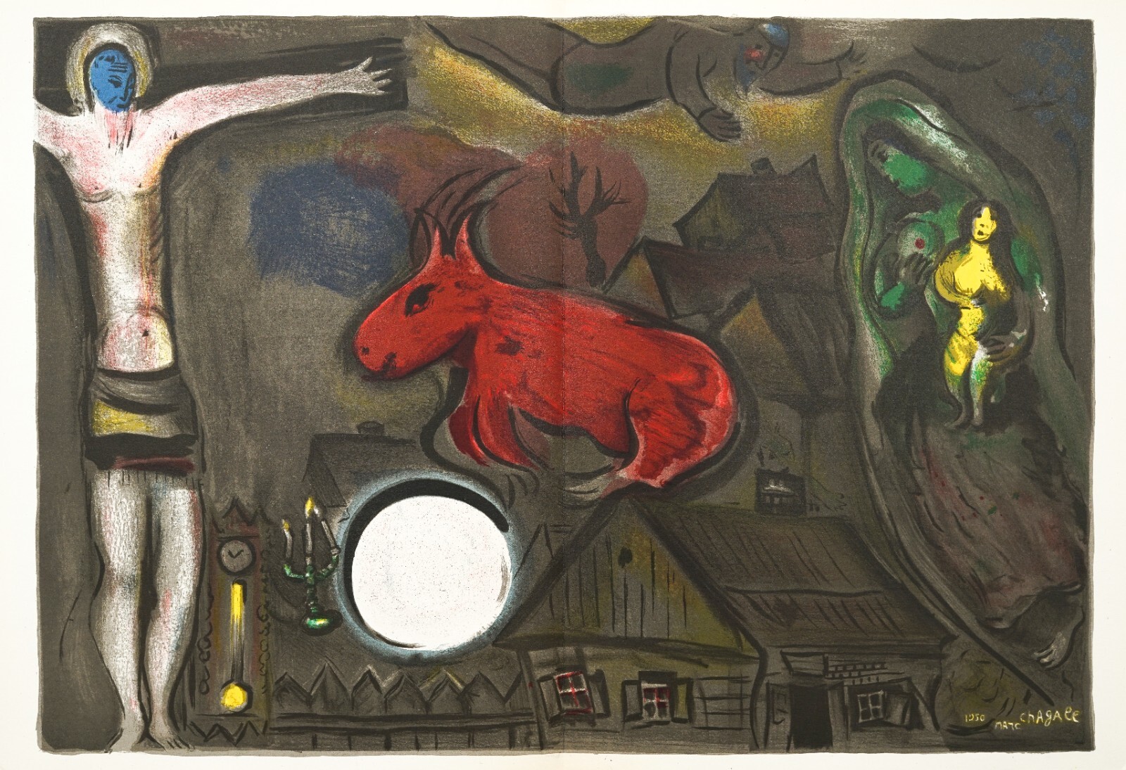 Original 1950 Lithograph by Marc Chagall \