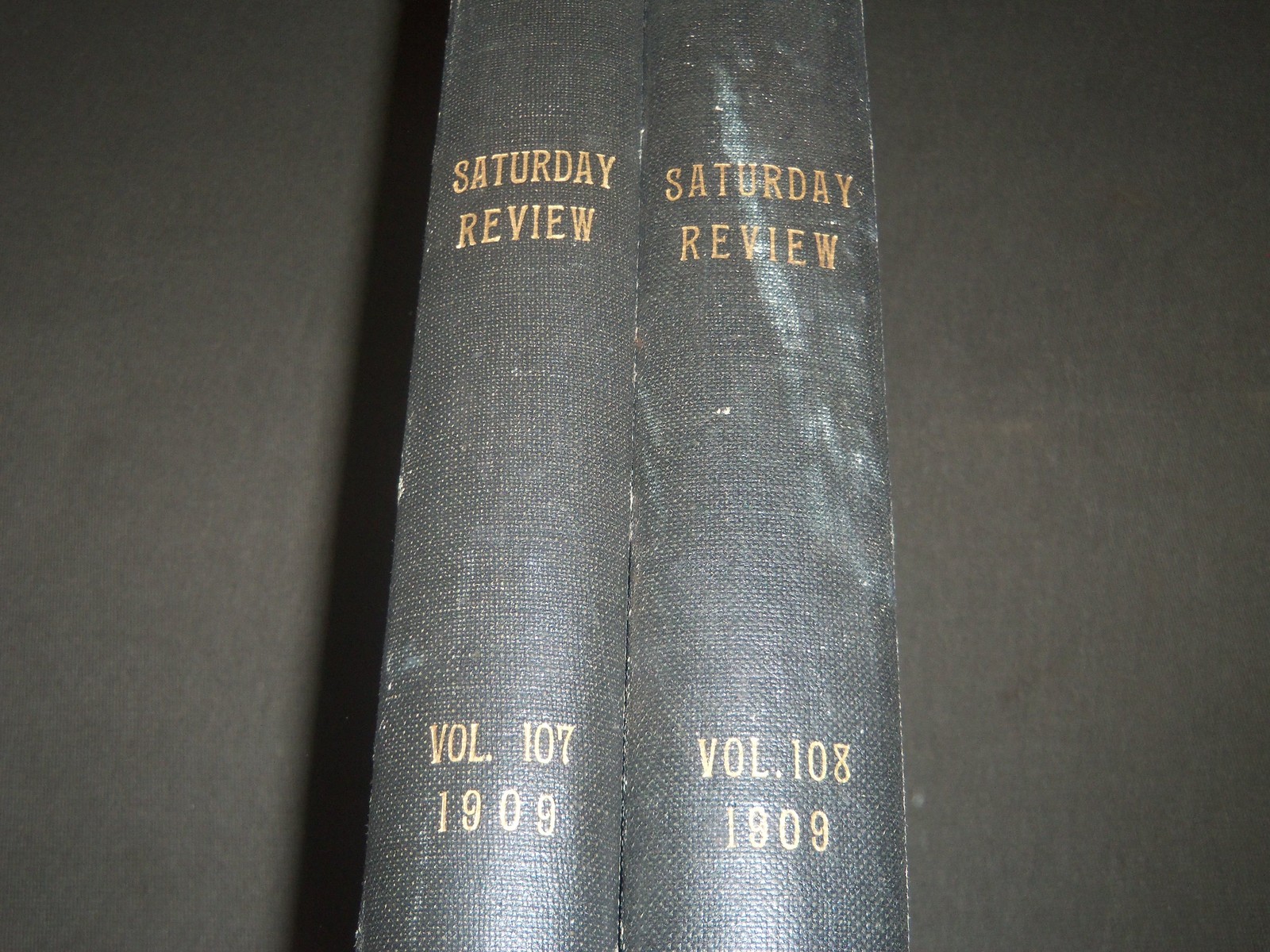 1909 SATURDAY REVIEW 2 BOUND VOLUMES - COMPLETE YR- PUBLISHED IN LONDON - R 1093