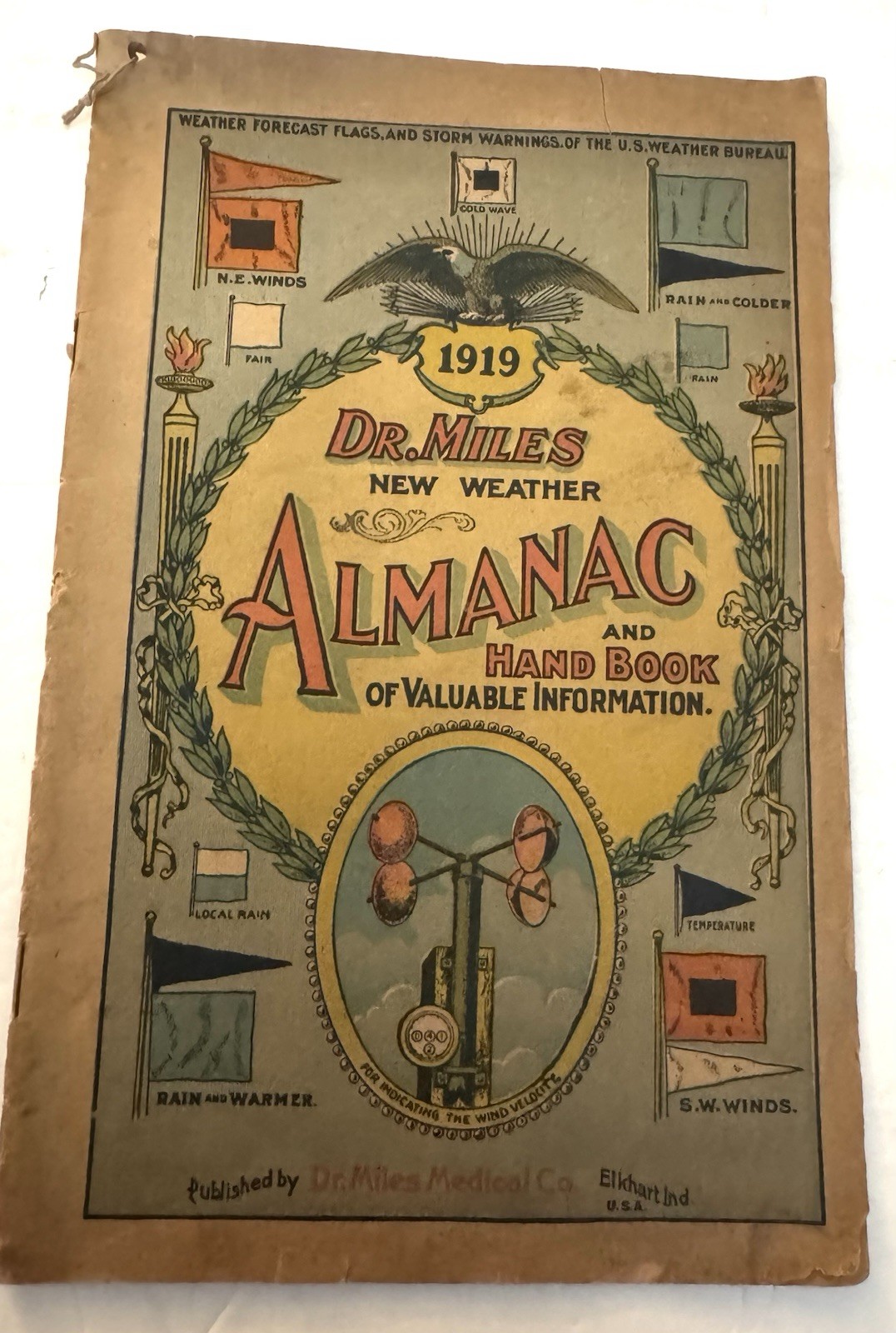Vintage 1919 Dr Miles New Weather Almanac And Handbook