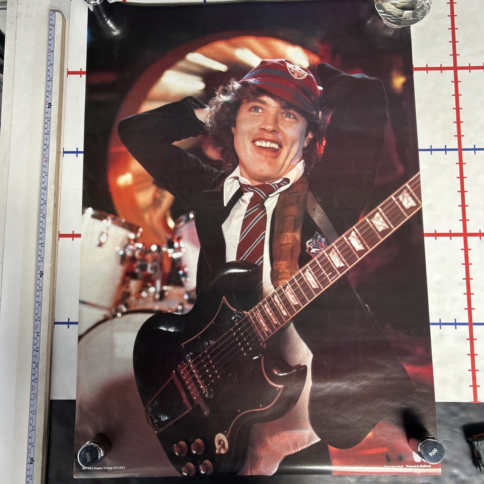 AC/DC 1981 Poster Angus Young 23.5”x33.5” Rock On Holland
