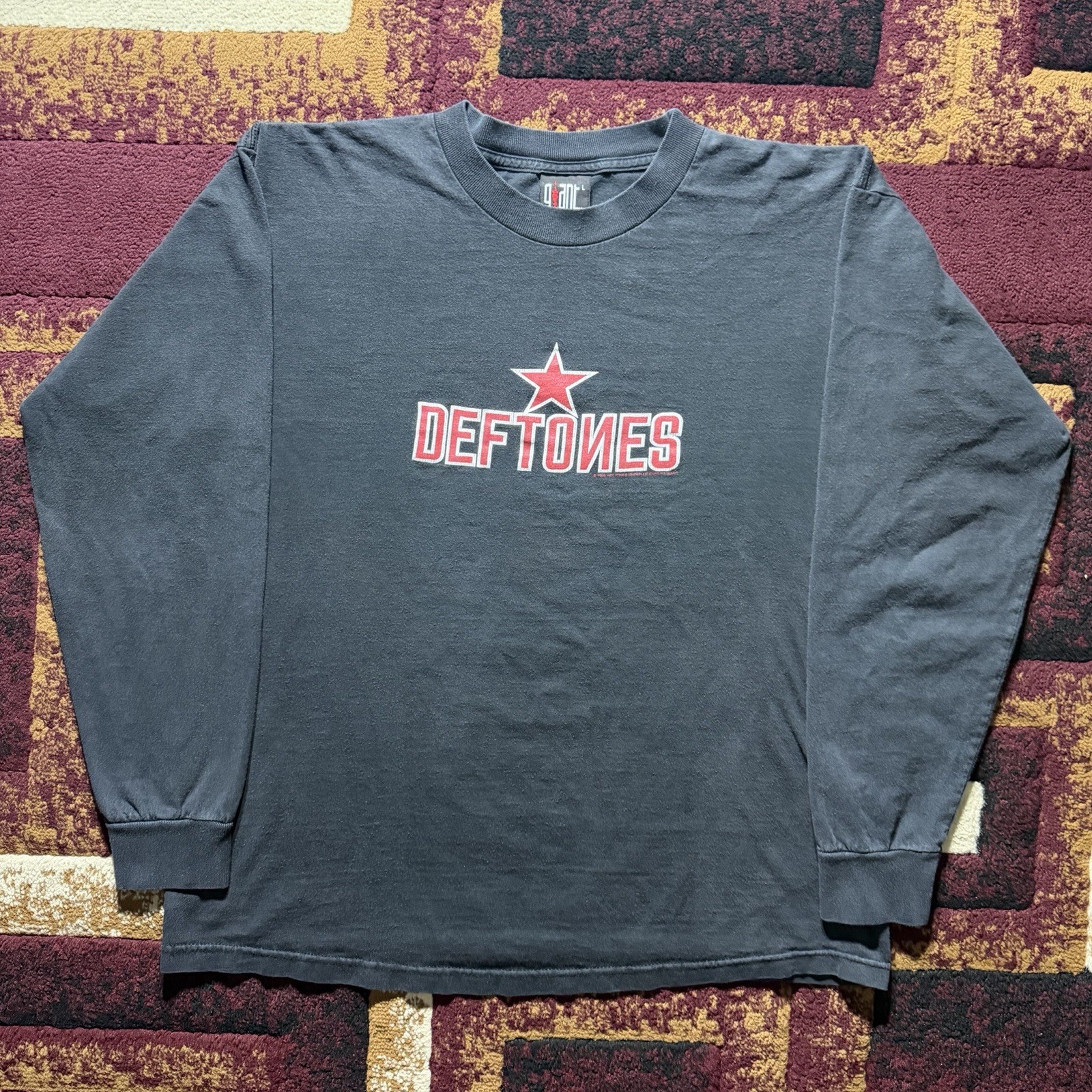 Vintage 90s 1998 Deftones Soviet Star Long Sleeve T-shirt Sz Large