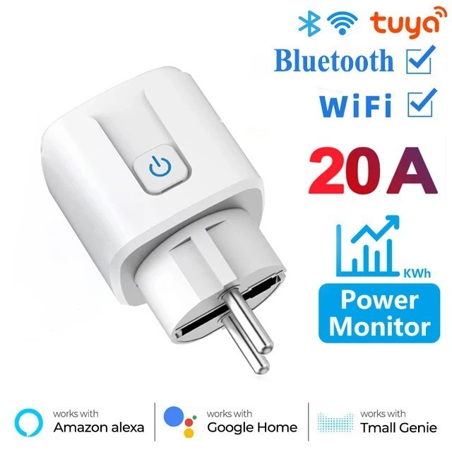 EU WiFi Smart Plug 16A 20A Smart Socket Alexa Google Home Tuya Smart Life