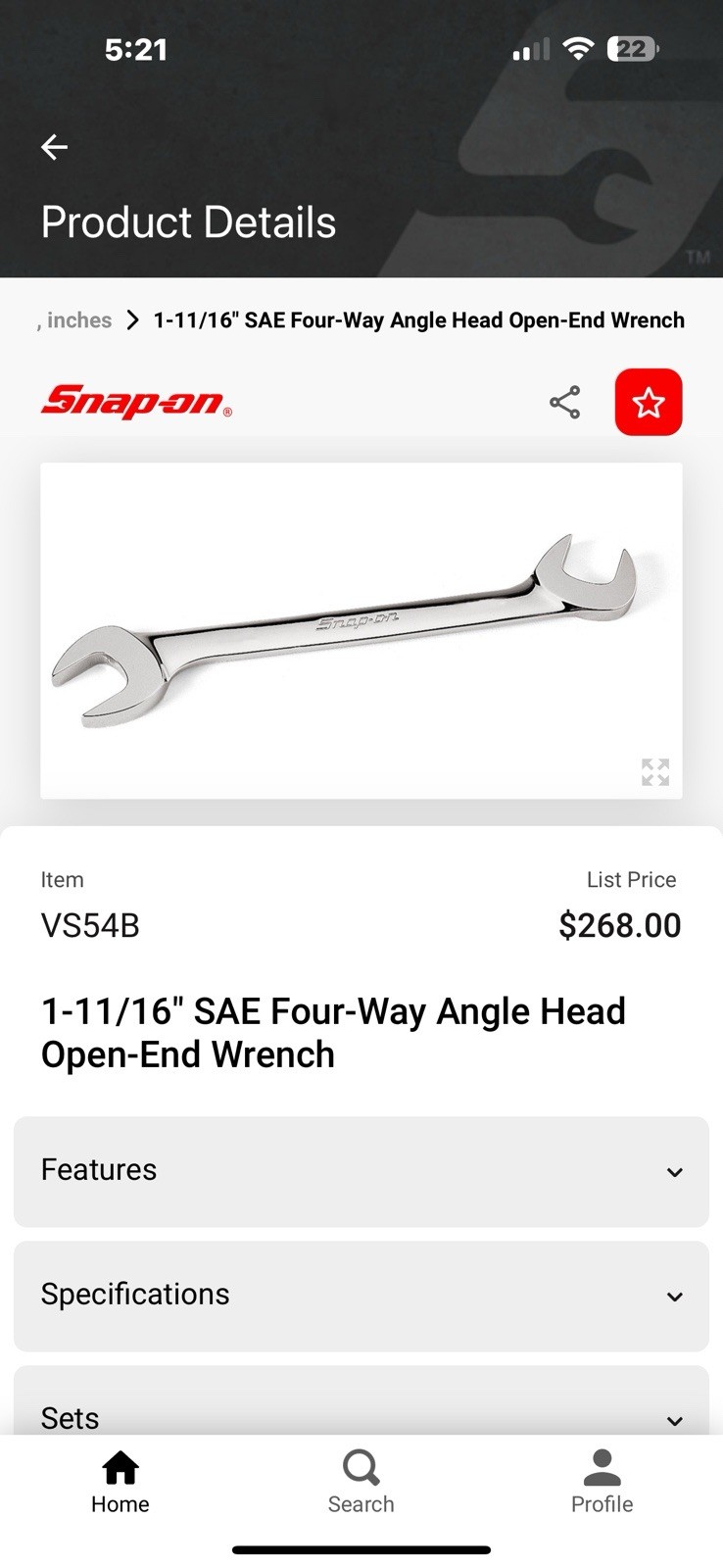 Snap-on Tools USA NEW 1-11/16