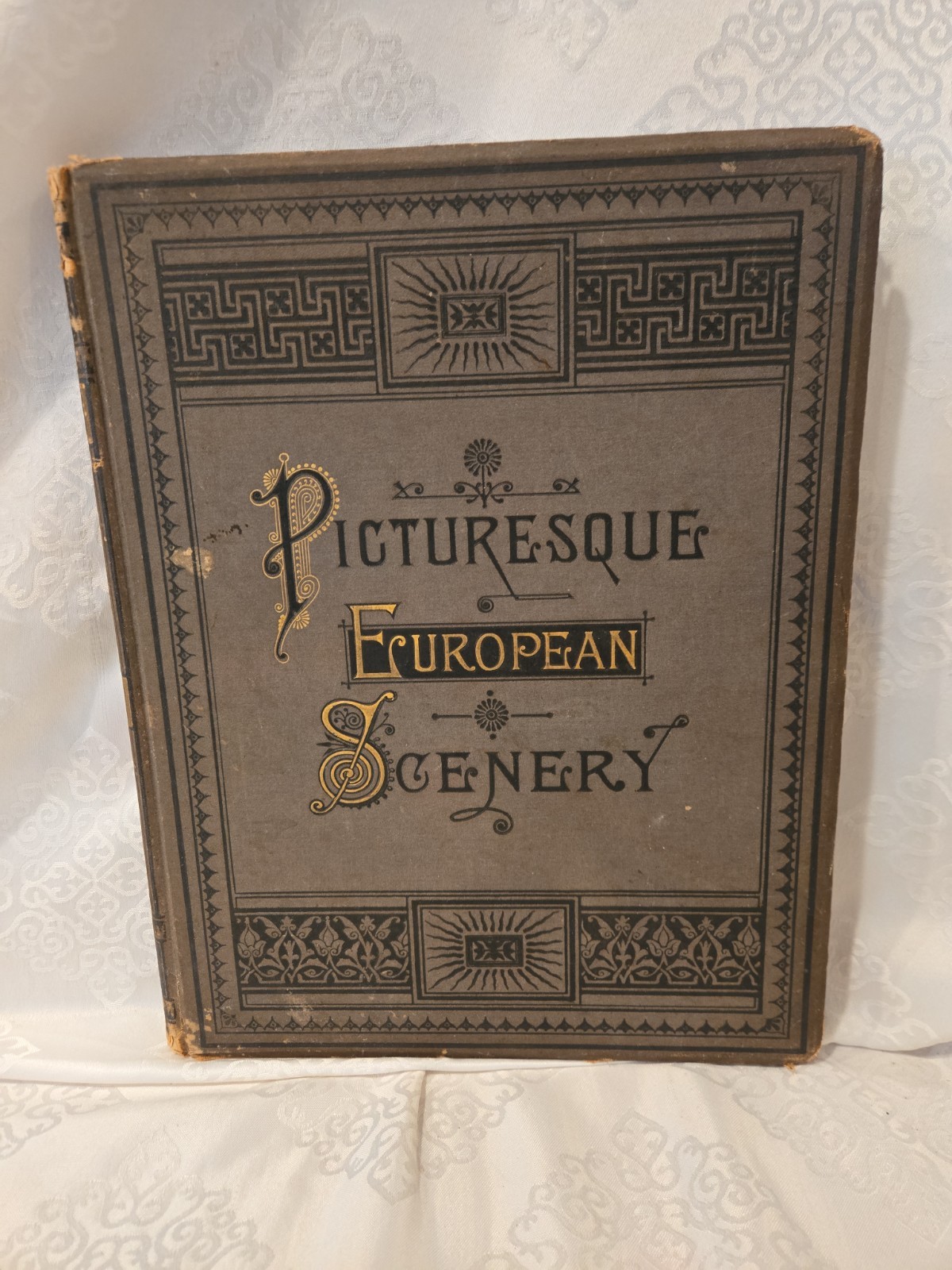  1883 Picturesque European Scenery Book by Leo De Colange Hardcover 