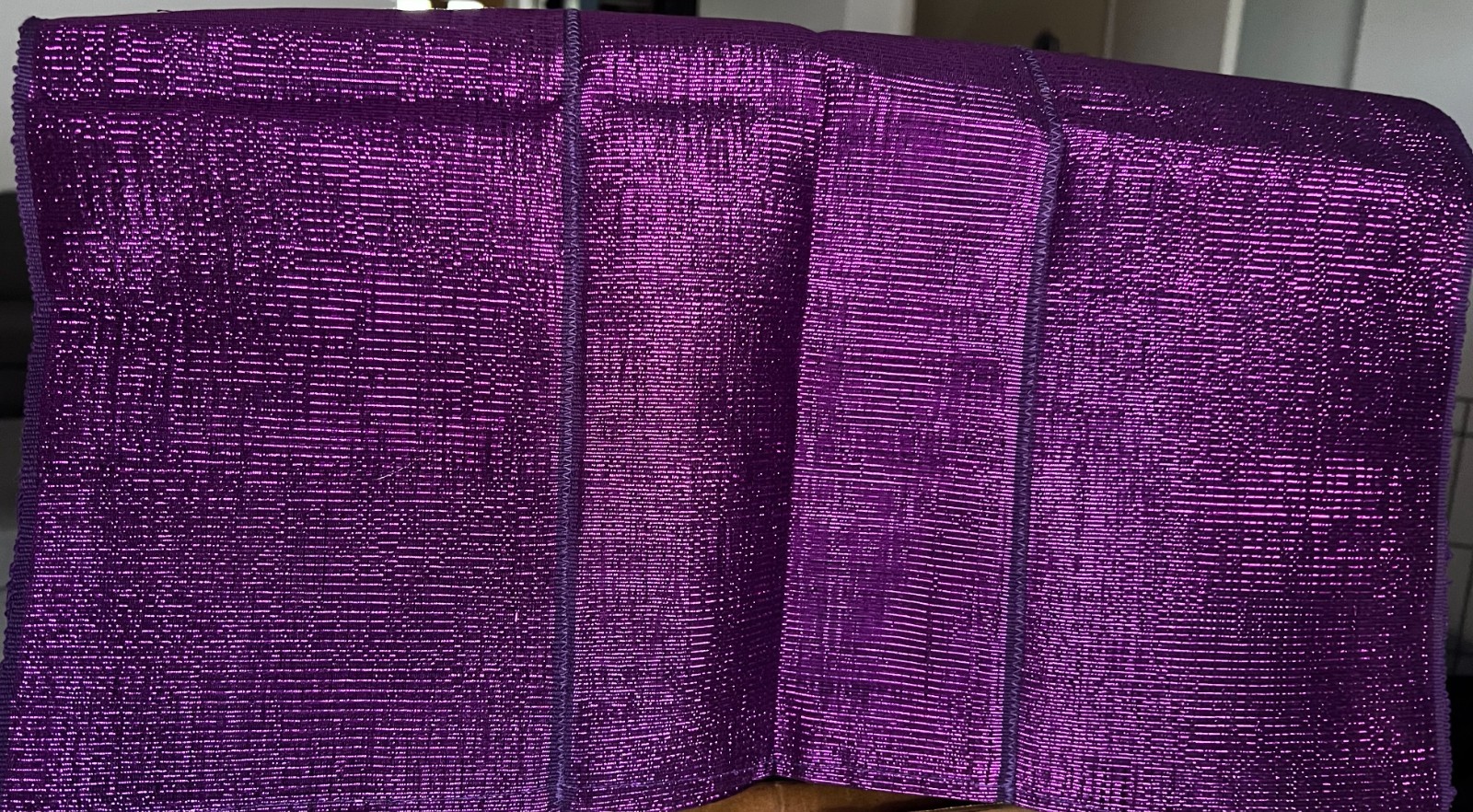 Handwoven Purple Aso Oke Fabric – 74\