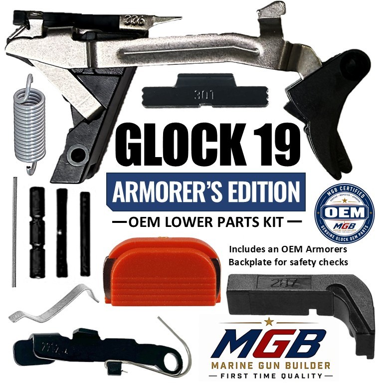 G19 OEM LPK Gen 3 Glock 19 Lower Parts Kit – Armorer Edition Factory Genuine