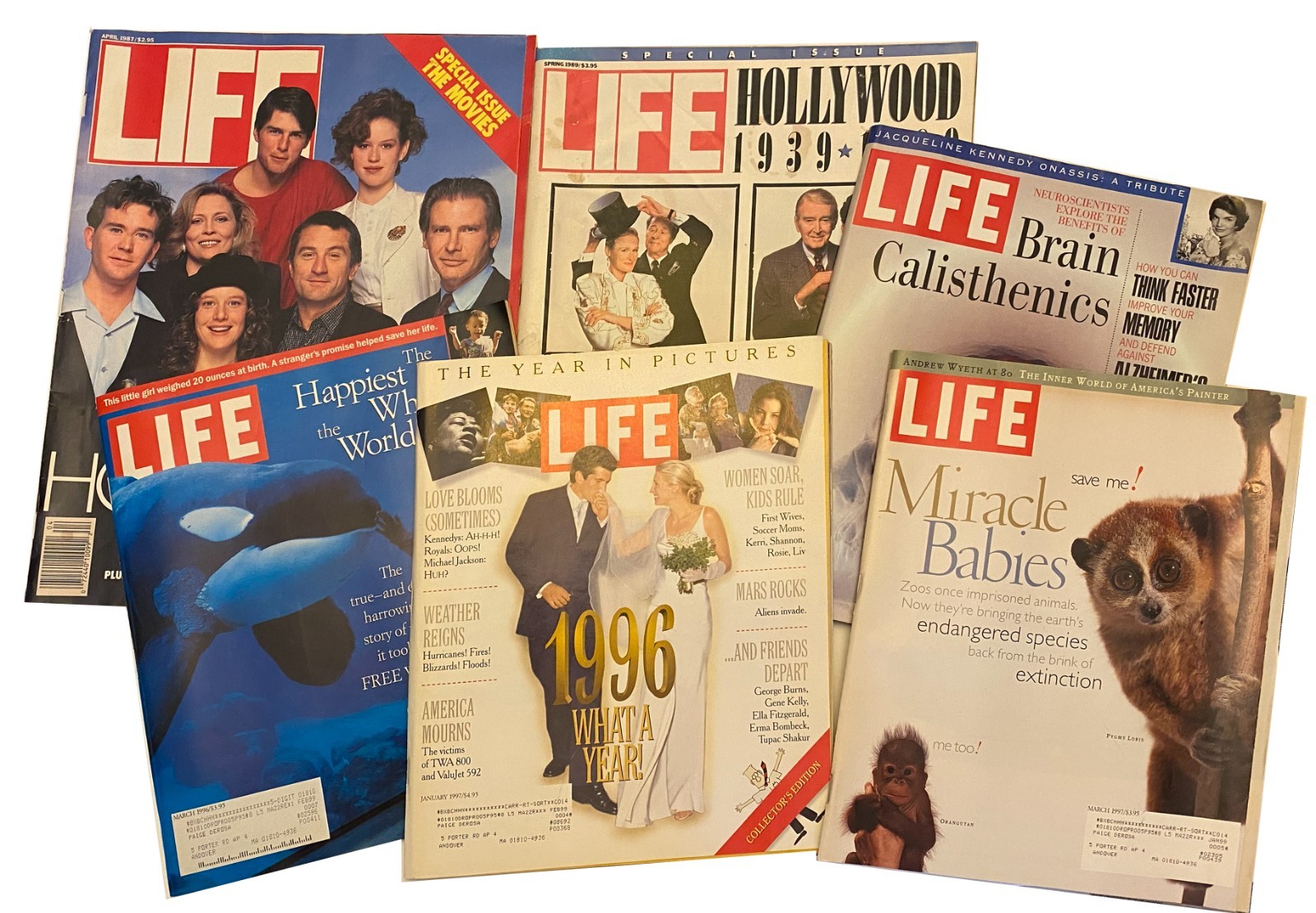 Set of Vintage LIFE Magazines 1987, 1989, 1994, 1997
