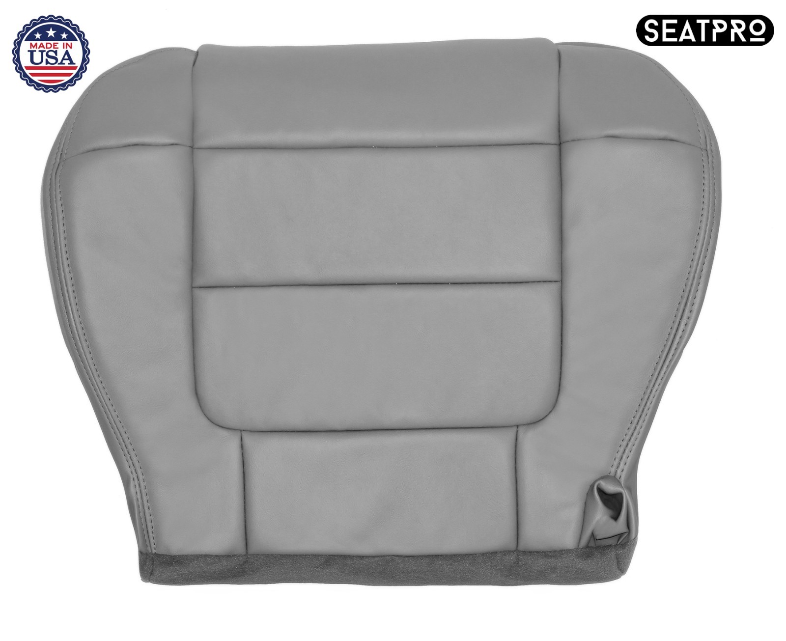 2001 2002 Ford F150 Lariat Crew Cab Passenger Bottom Leather Seat Cover Gray
