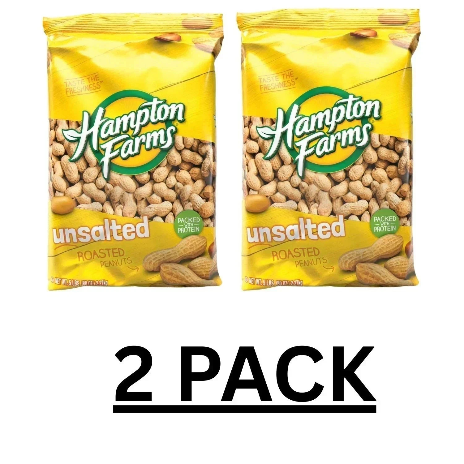 2 PACK Hampton Farms Unsalted In-Shell Peanuts 10 lbs. TOTAL - FAST SHIPPING 2 PACK Hampton Farms Unsalted In-Shell Peanuts 10 lbs. TOTAL - FAST SHIPPING