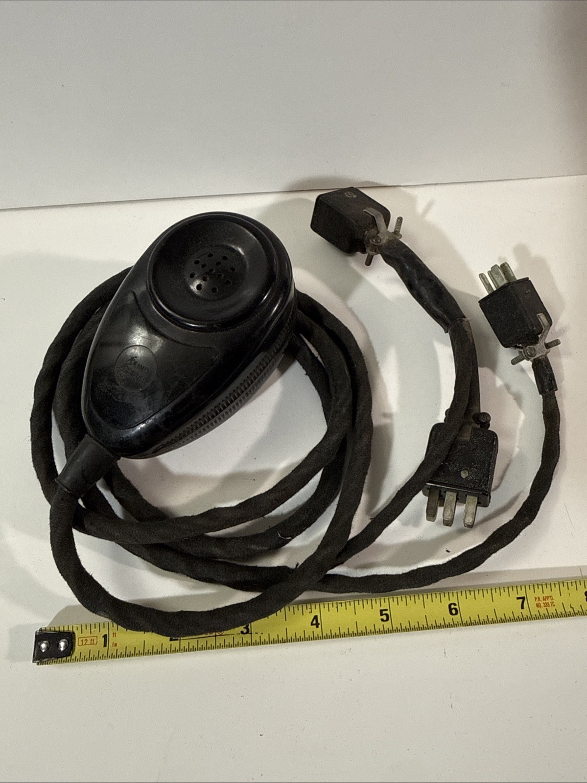 Vintage Sound Scriber Microphone 8-687A 3 Plug Recording Machine Analog Mic Vintage Sound Scriber Microphone 8-687A 3 Plug Recording Machine Analog Mic
