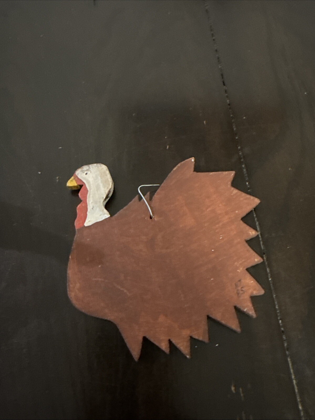 1985 Nancy Thomas Wooden Turkey Folk Art Decorations Yorktown