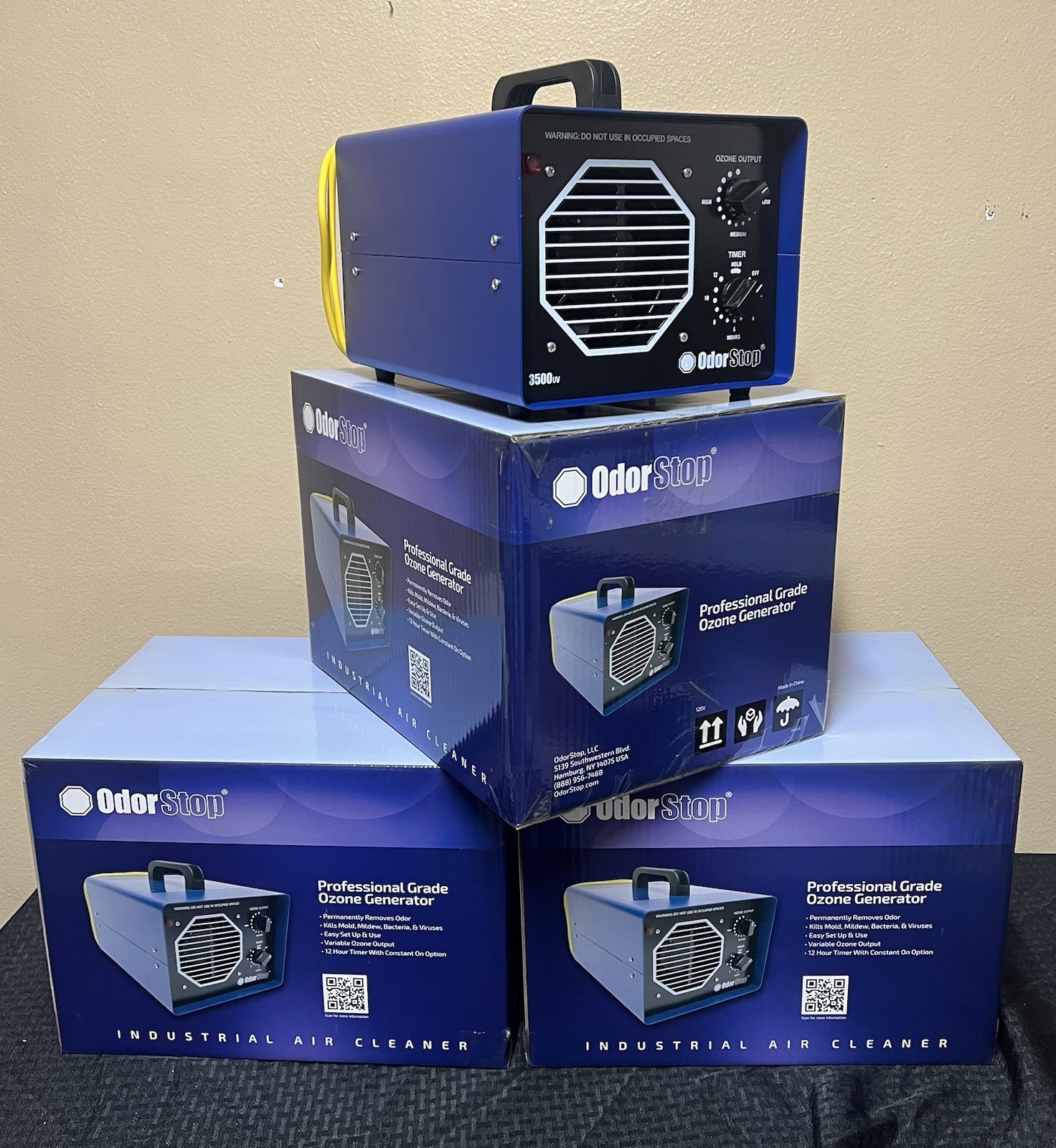 OdorStop Ozone Generator w/ 3 Ozone Plates & UV ODOR STOP OS3500UV * BRAND NEW*