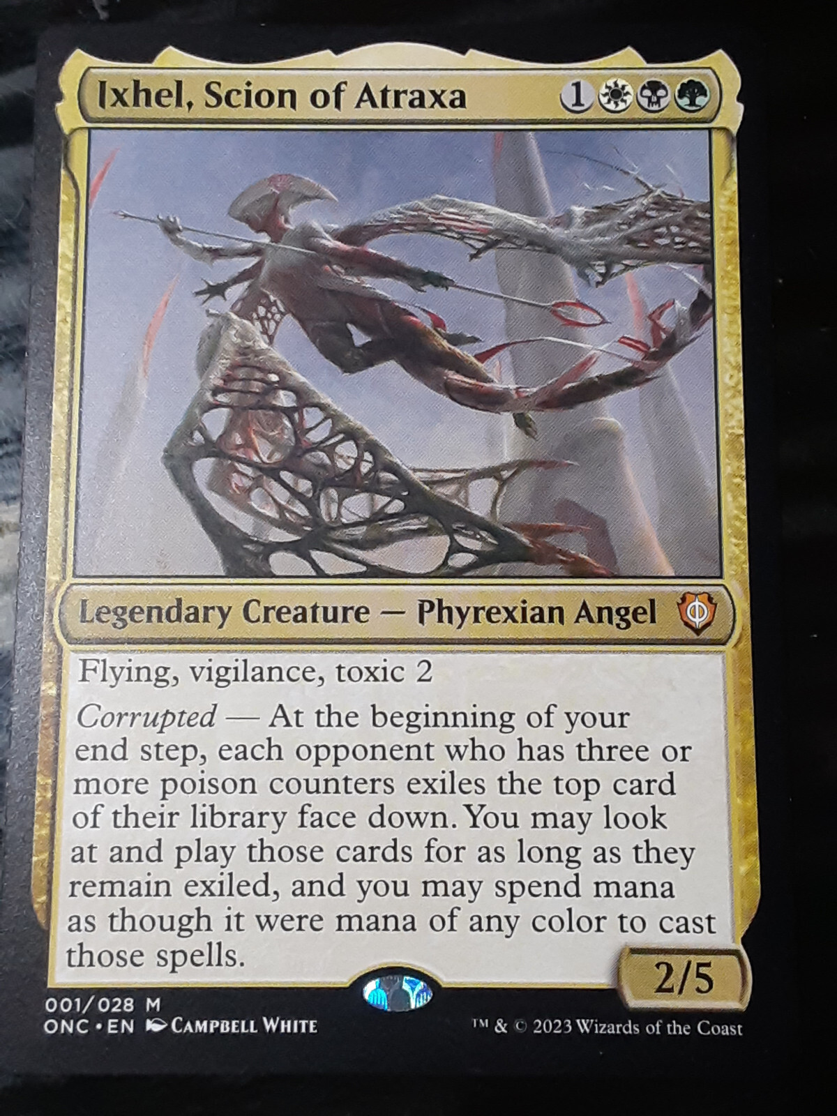 Ixhel Scion of Atraxa , Commander Phyrexia  , Near Mint , MTG ,FREESHIPPING