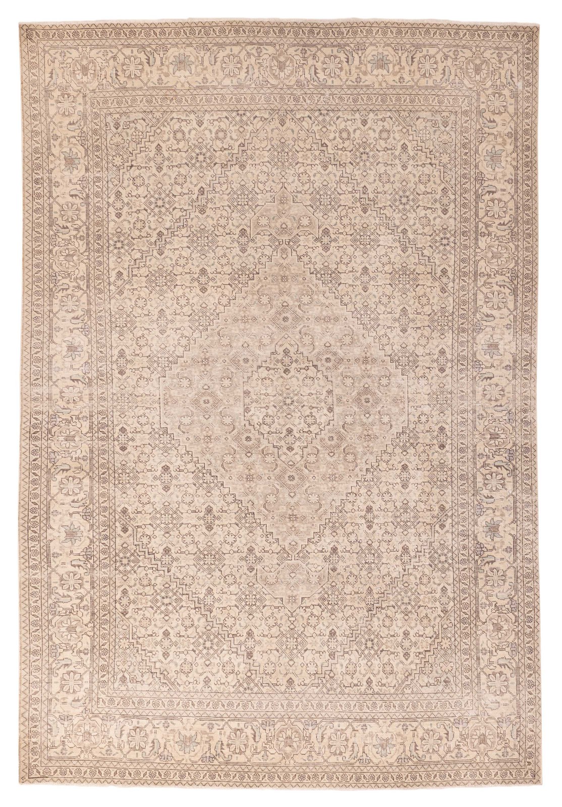 Vintage Traditional Hand-Knotted Area Rug 6'8