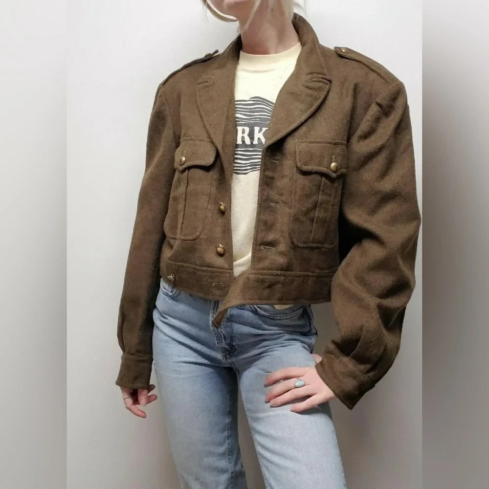 VINTAGE 40s/50s French Wool Army Jacket M VINTAGE 40s/50s French Wool Army Jacket M