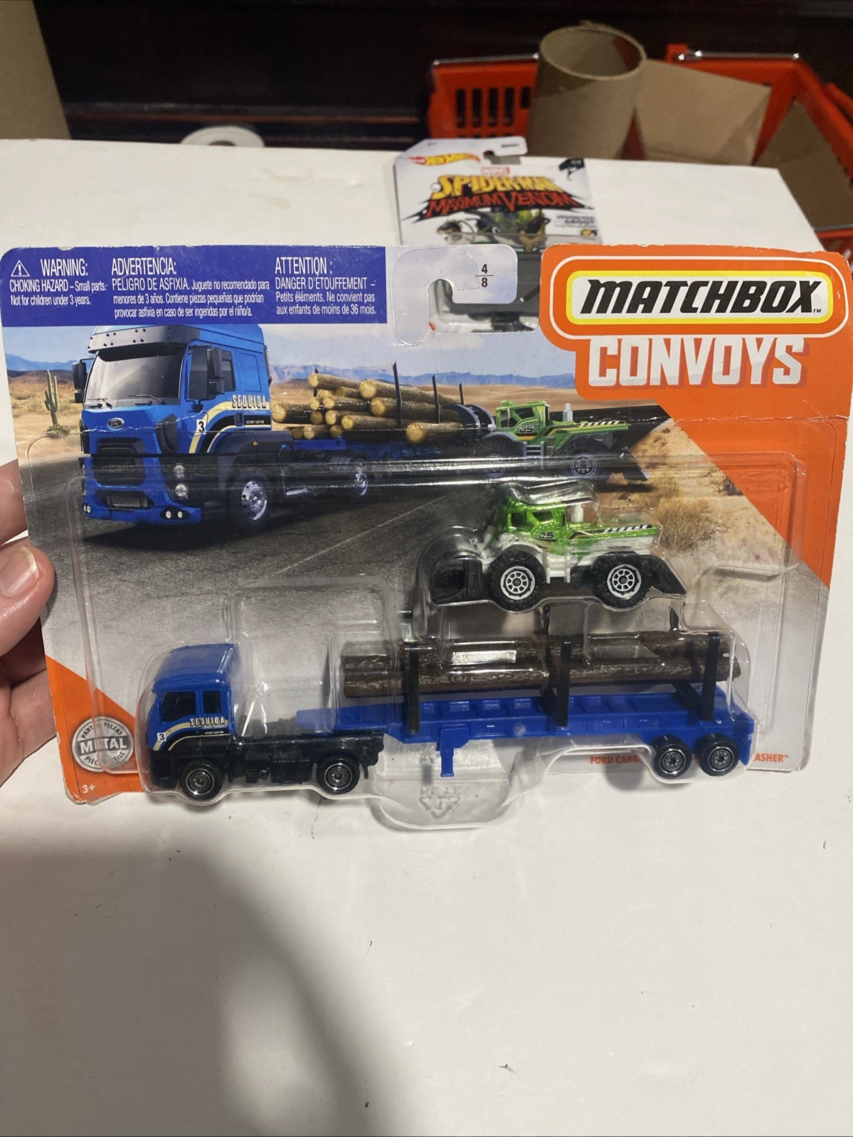 Matchbox Convoys (2019) Blue & Green Ford Cargo Logger Bed & Dirt Smasher Sealed Matchbox Convoys (2019) Blue & Green Ford Cargo Logger Bed & Dirt Smasher Sealed