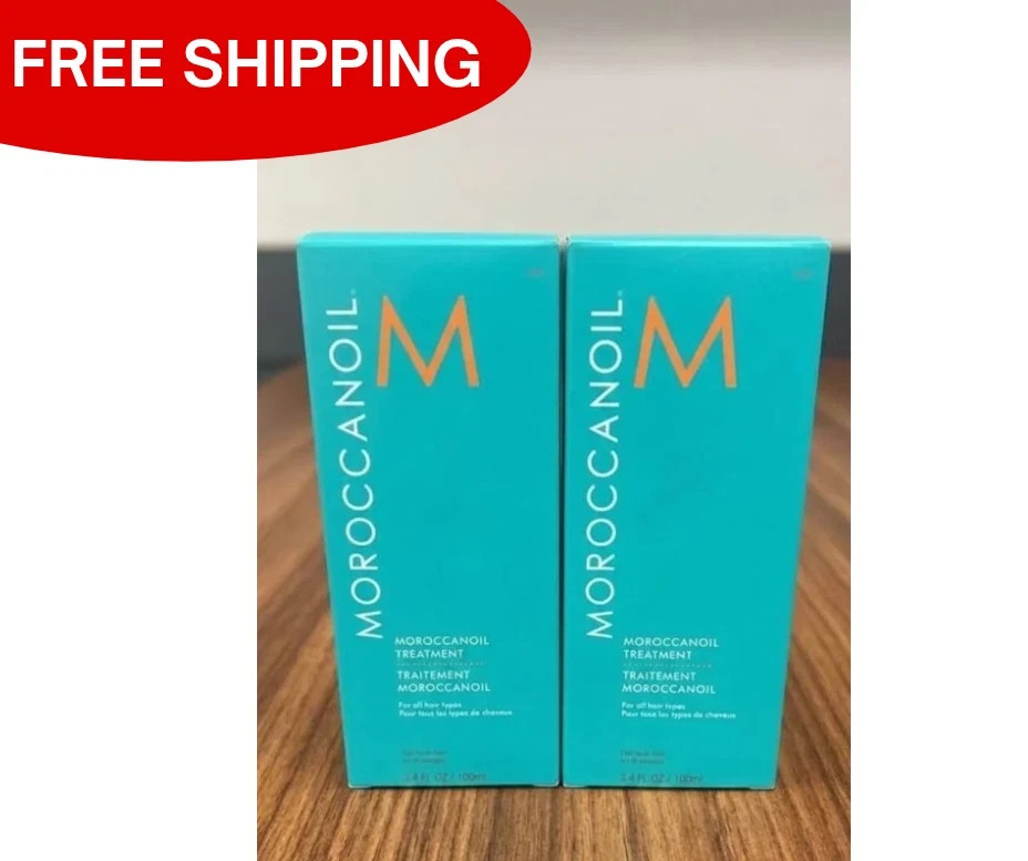 2 Pack- Argan Hair Oil 100ml 3.4oz Moroccanoil Treatment Original All Hair Types
