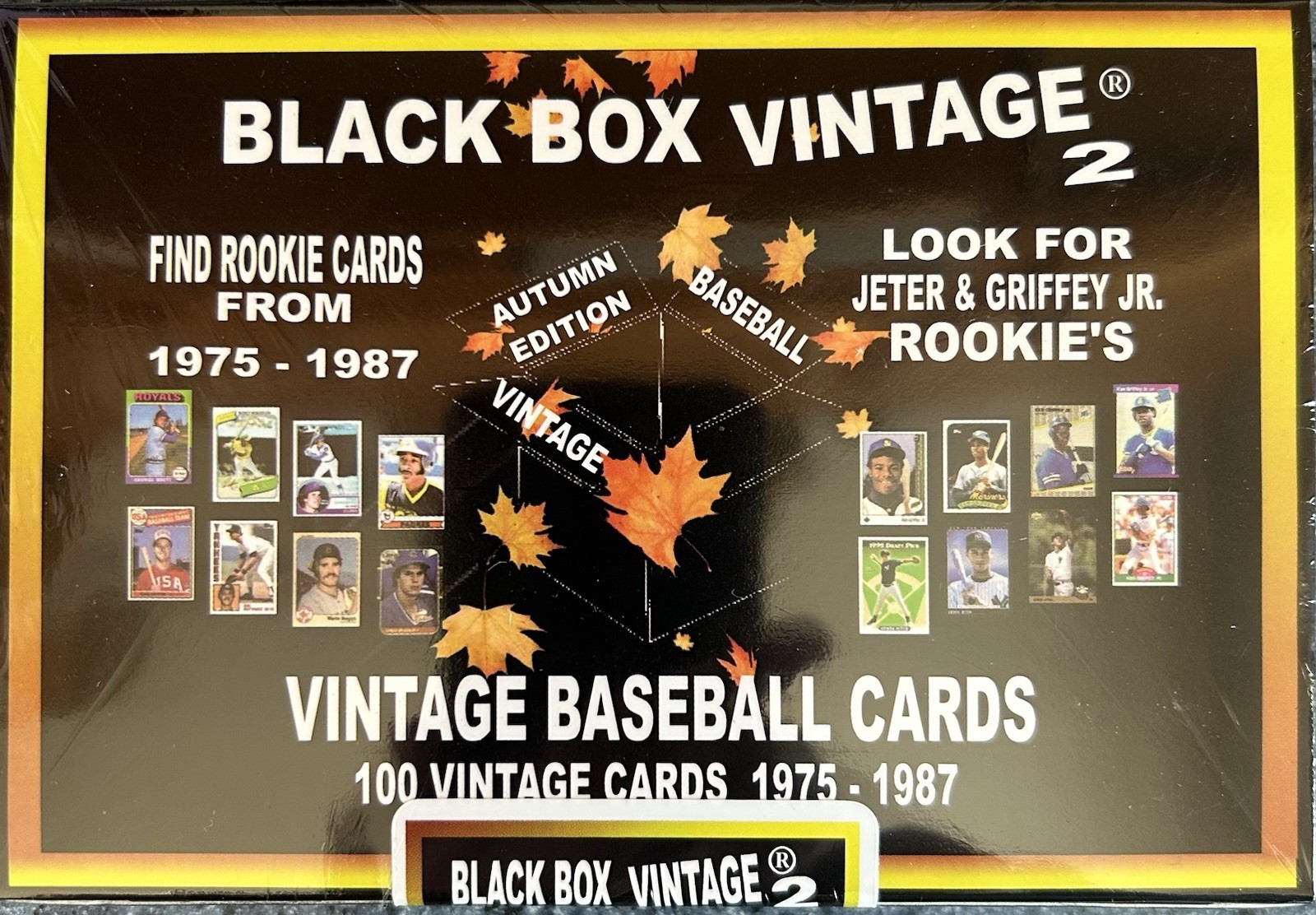 BLACK BOX VINTAGE 2 Mystery Box 100 Cards Baseball 1975-87 HOF & 1965-67 MANTLE