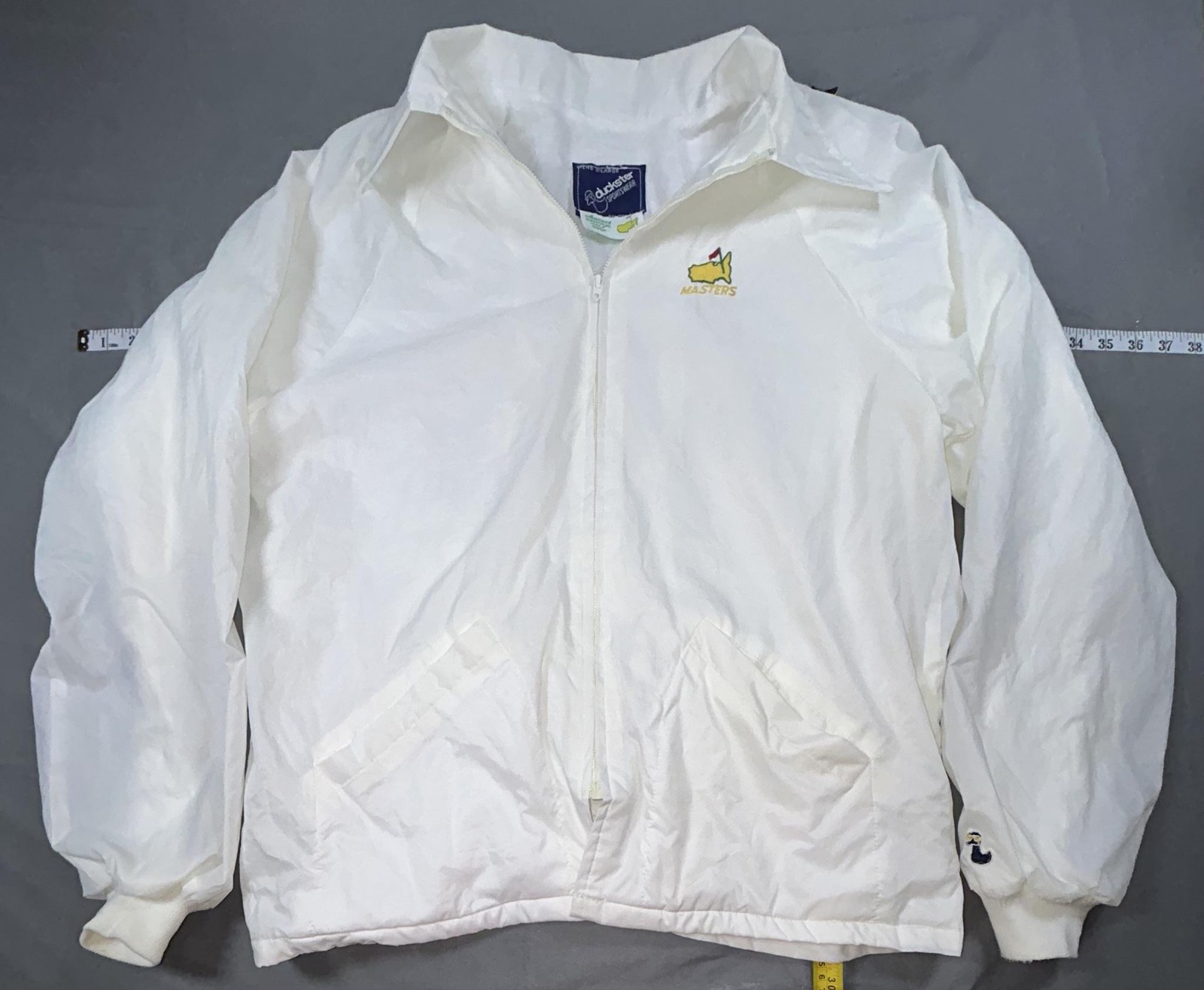 Vintage Masters Jacket Mens XL White Golf Augusta National Duckster Windbreaker