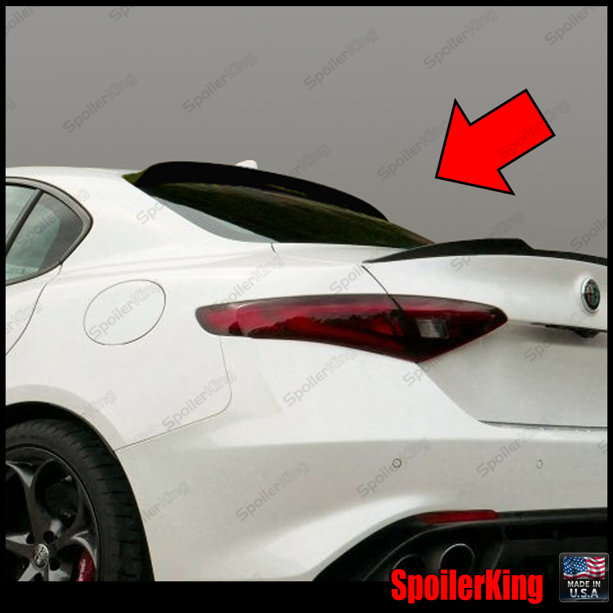 Rear Window Roof Spoiler Fits Alfa Romeo Giulia 2017-present SpoilerKing 380R Rear Window Roof Spoiler Fits Alfa Romeo Giulia 2017-present SpoilerKing 380R