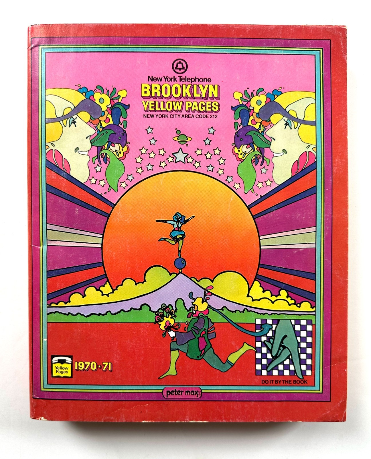 Vintage Rare 1970-1971 PETER MAX Brooklyn Phone Book, Excellent Spine, Complete