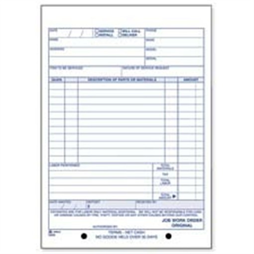 Adams Business Forms Job Work Order Book- 3-Part- 33 Sets-BK- 5-.56in.x8-.44in.