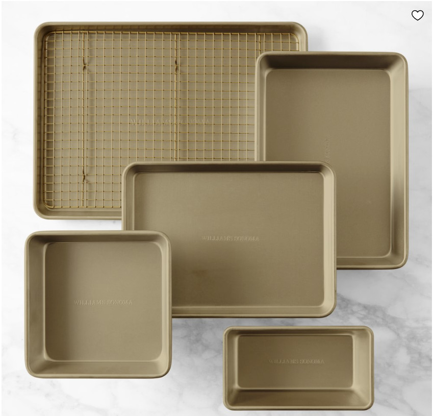 Williams Sonoma Goldtouch Pro Everyday Bakeware Set 6 Pc Nonstick Baking Pans Williams Sonoma Goldtouch Pro Everyday Bakeware Set 6 Pc Nonstick Baking Pans
