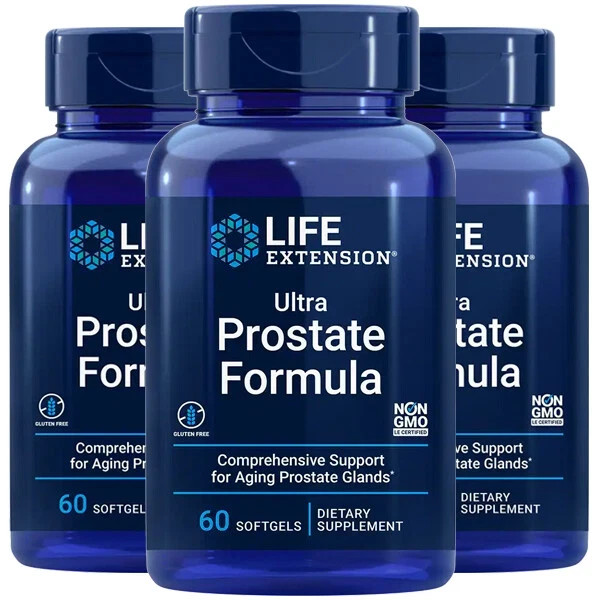 Life Extension Ultra Natural Prostate 3 Pack 180 Softgels Pygeum New 2028
