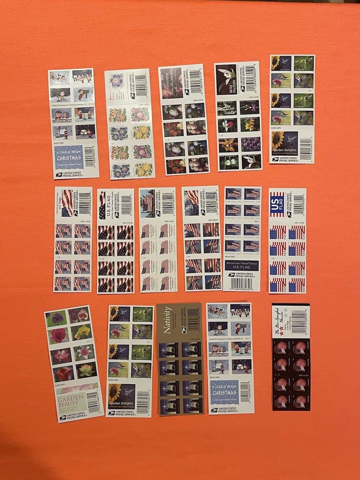 Huge Lot Of 16 USPS Forever Stamps Books - FV $250 Big Variety 🔥🔥🔥 5A Huge Lot Of 16 USPS Forever Stamps Books - FV $250 Big Variety 🔥🔥🔥 5A