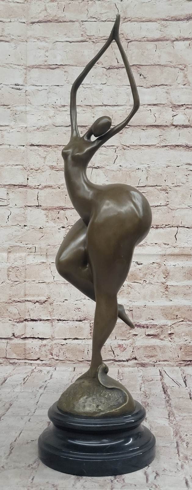 Abstract Woman Signed Milo Statue Figurine Bronze Sculpture Figure Hand Made Art