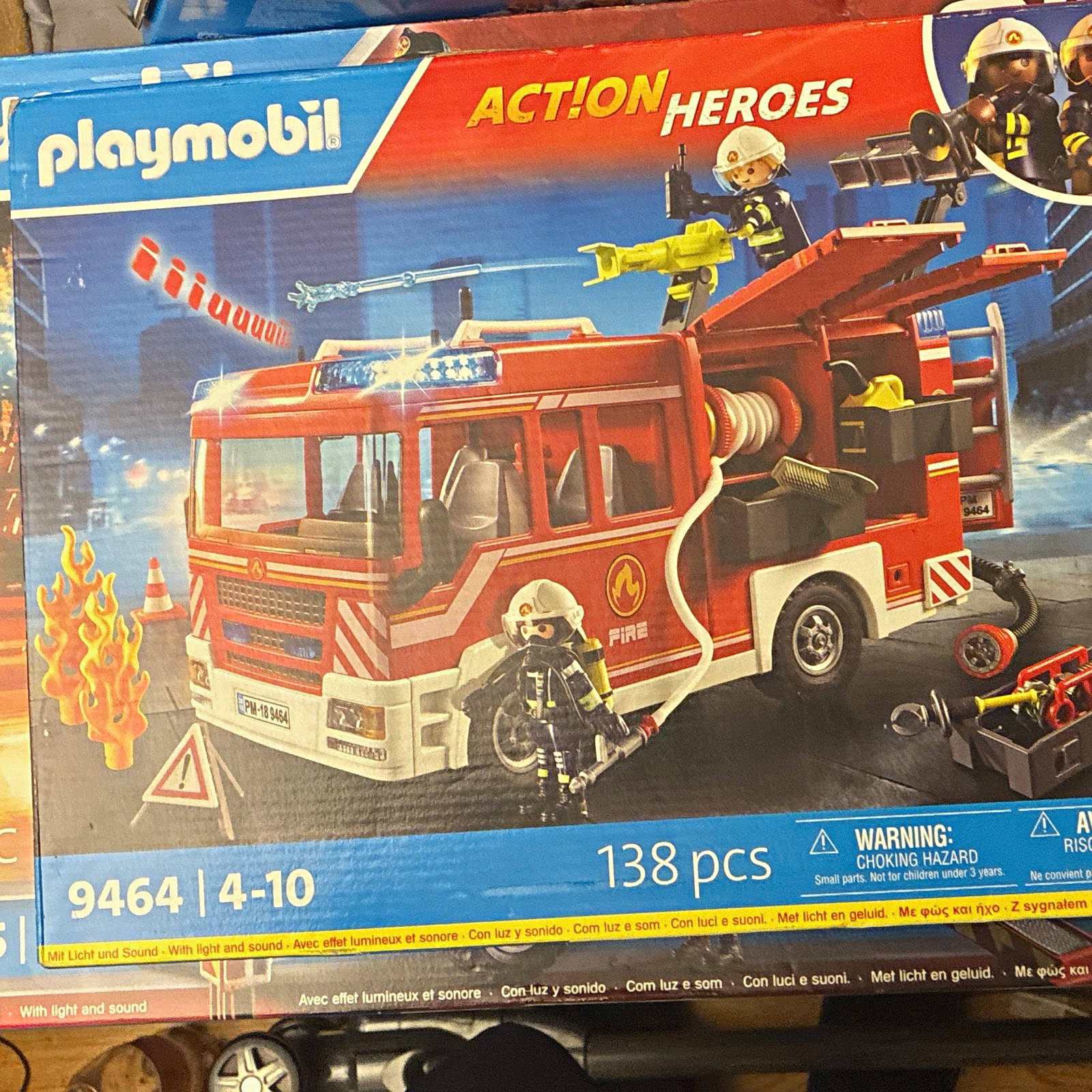 PLAYMOBIL Action Heroes Fire Truck Rescue Vehicle Set 9464 138 Pc Ages 4-10