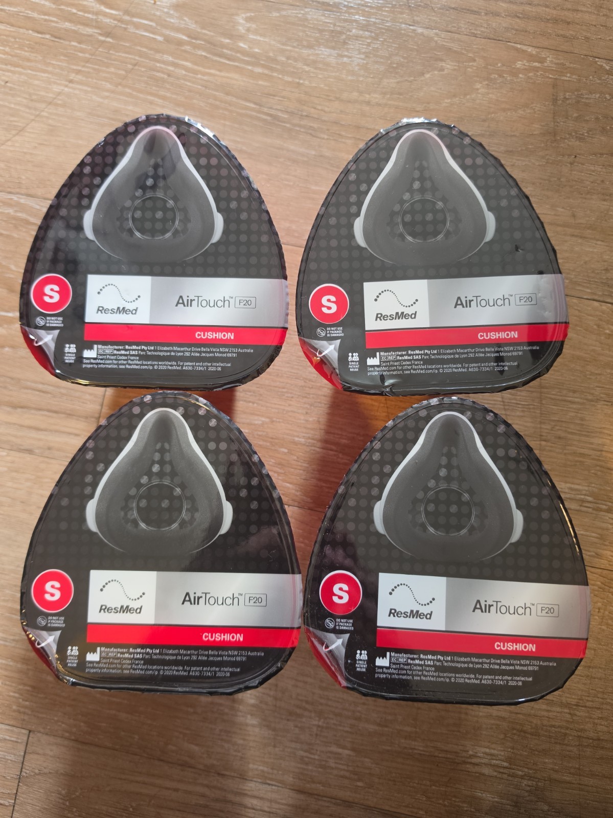 New Lot of 4 Resmed Airtouch F20 Replacement Cushions Small #63028 NEW SEALED New Lot of 4 Resmed Airtouch F20 Replacement Cushions Small #63028 NEW SEALED
