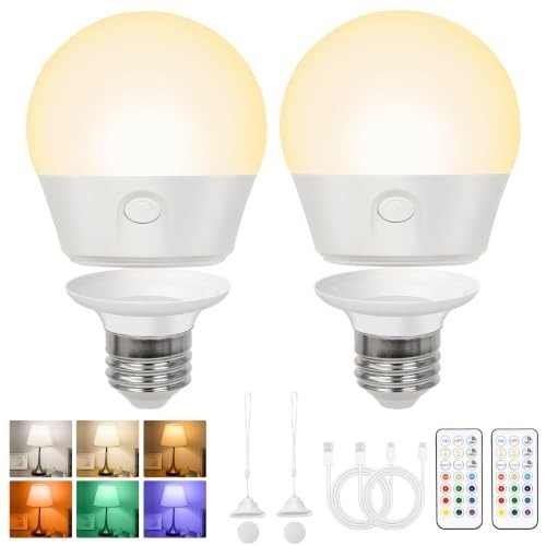 10/6/4pcs Rechargeable Emergency Light Bulbs, LED Light Bulb 6000K Daylight