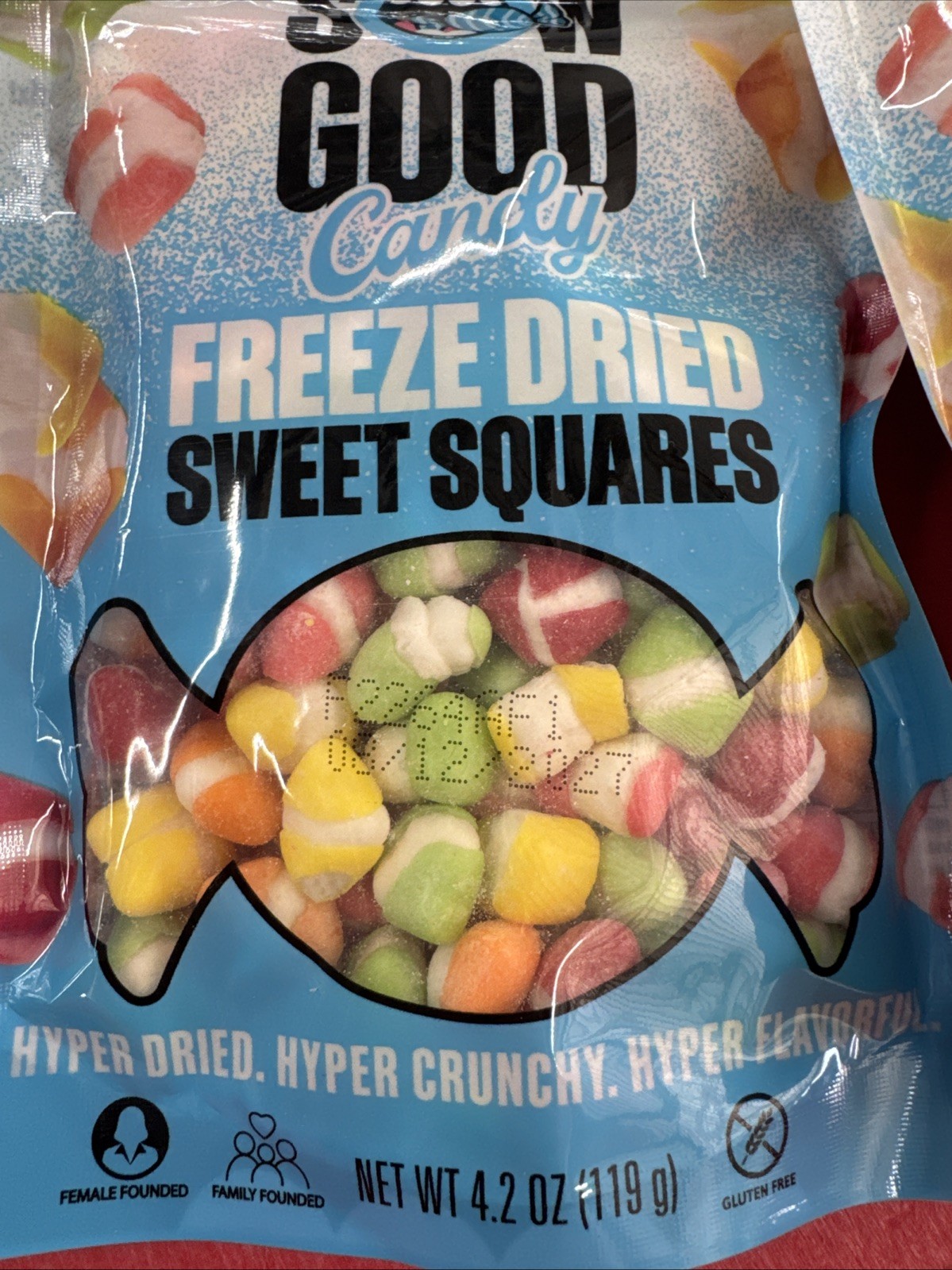 24 Sow Good Freeze Dried Sweet Candy Squares Bags 4.2 Oz. Each Ex 2027 🔥
