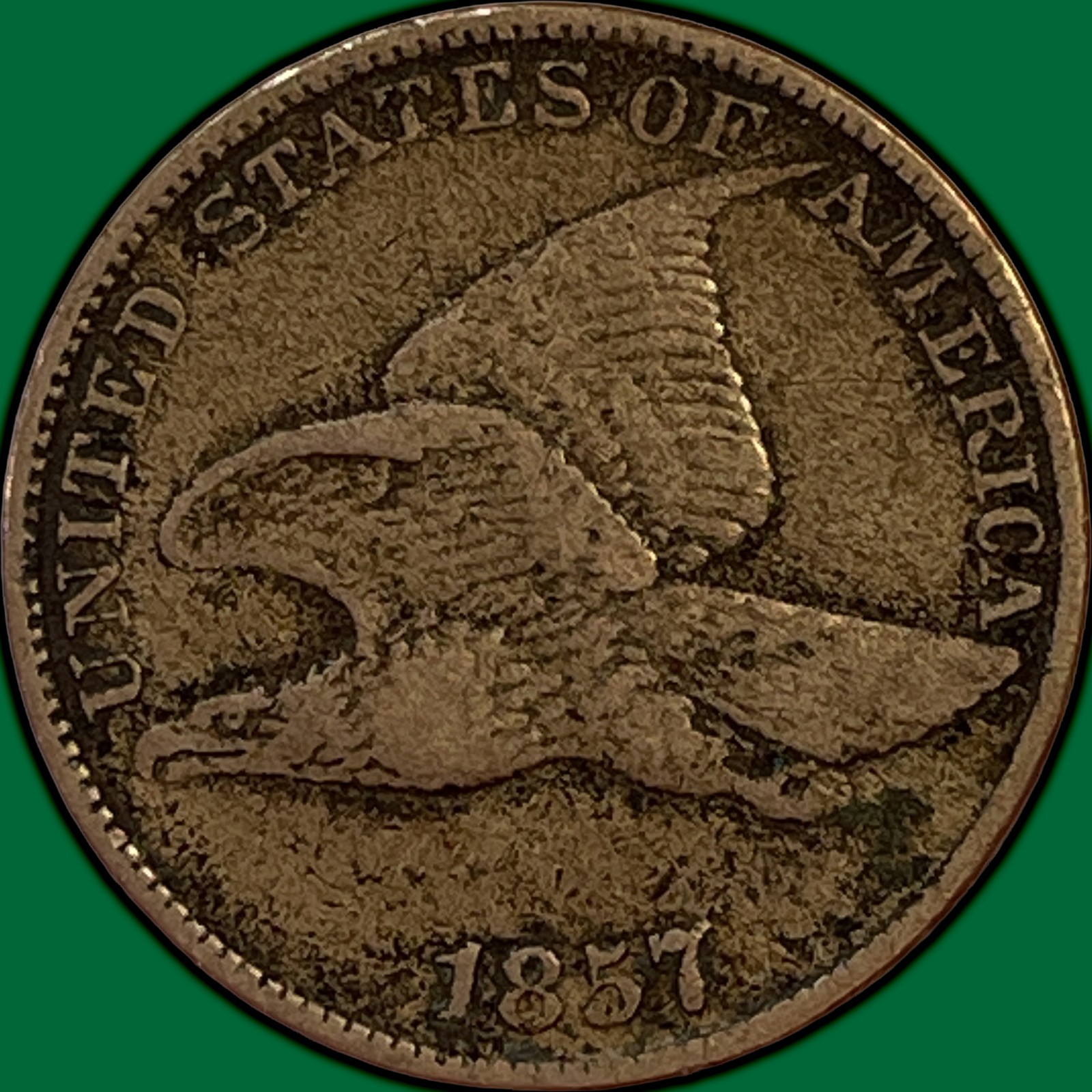 1857 Flying Eagle Cent Choice Very Fine VF+/XF Coin #48703