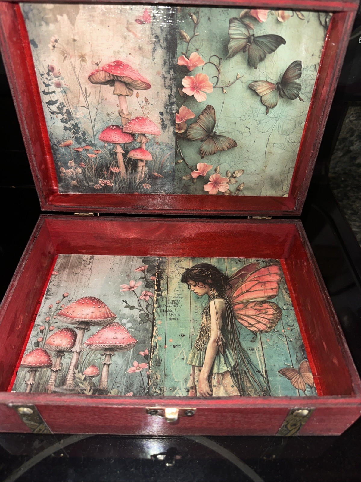 Custom Cigar Box Fairy Box Decorative Trinket Wooden Box