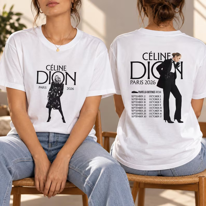 Céline Dion Live On Tour Shirt, 2026 Céline Dion Paris Tour T-shirt, Céline Dion