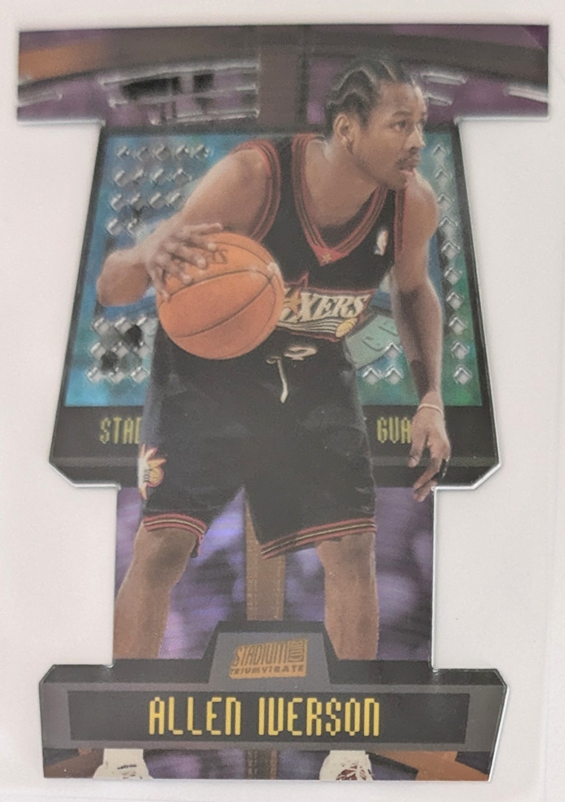 1999-00 Topps Stadium Club Allen Iverson Triumvirate Luminescent #T14B HOF 76ers