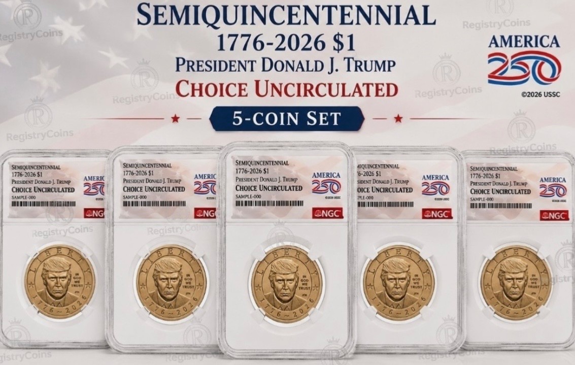 Semiquincentennial President Donald J. Trump 2026 $1 Coin Semiquincentennial President Donald J. Trump 2026 $1 Coin