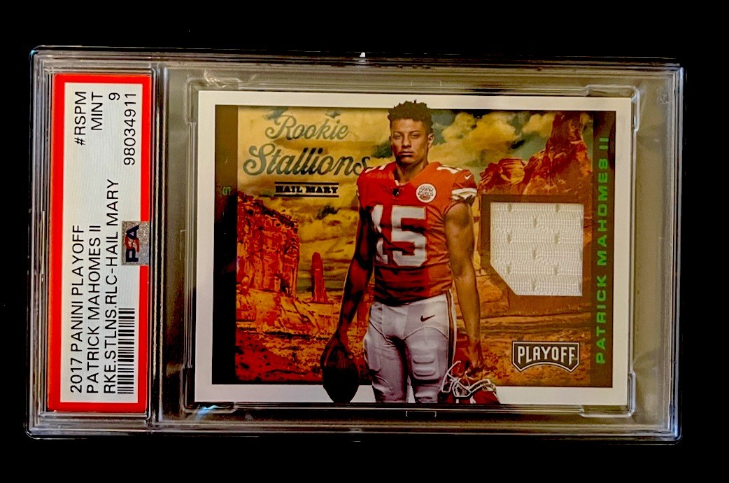 Panini 2017 Playoff Patrick Mahomes II Rookie Stallions Hail Mary RS-PM PSA 9 Panini 2017 Playoff Patrick Mahomes II Rookie Stallions Hail Mary RS-PM PSA 9