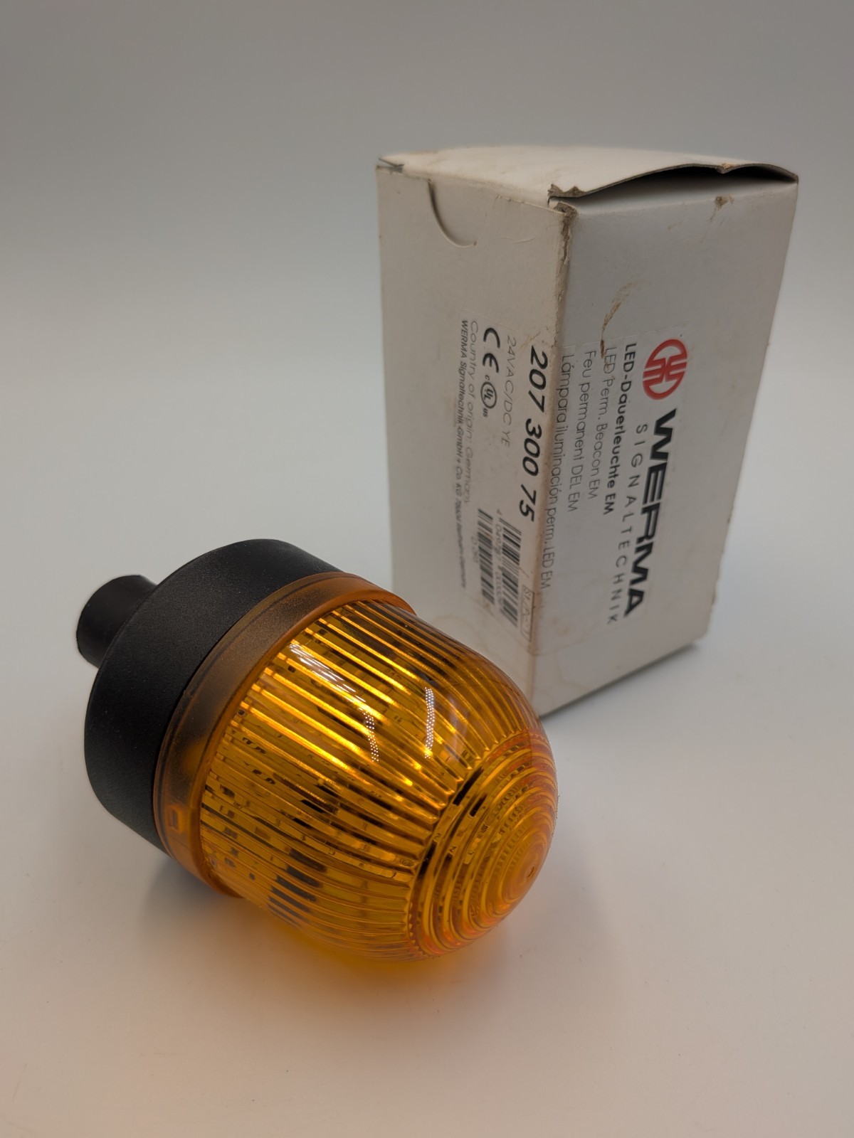 NEW IN BOX - Yellow Industrial Signal Beacon - LED Perm. Beacon EM 24VAC/DC YE