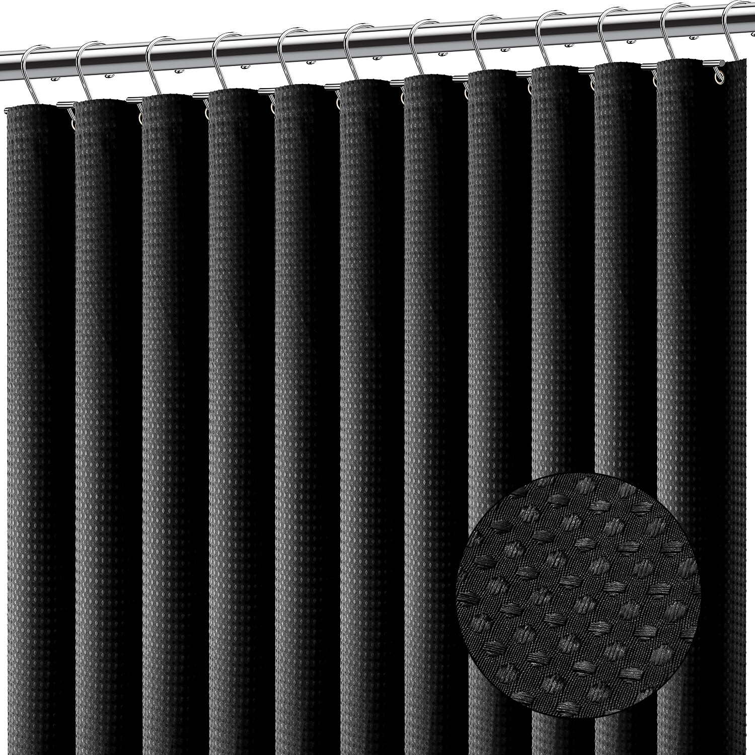Waterproof Shower Curtains for Bathroom, Heavy Duty Fabric Shower Curtain 72x72