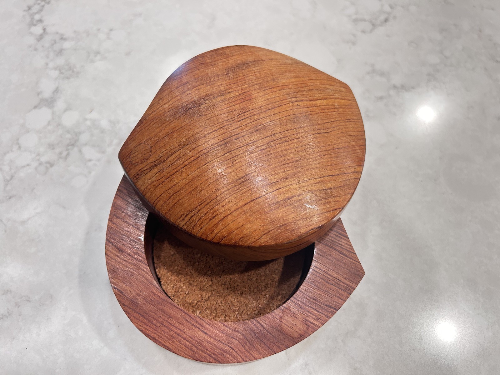 Wood Trinket Box Koa Wood w/Swivel Top Wood Trinket Box Koa Wood w/Swivel Top